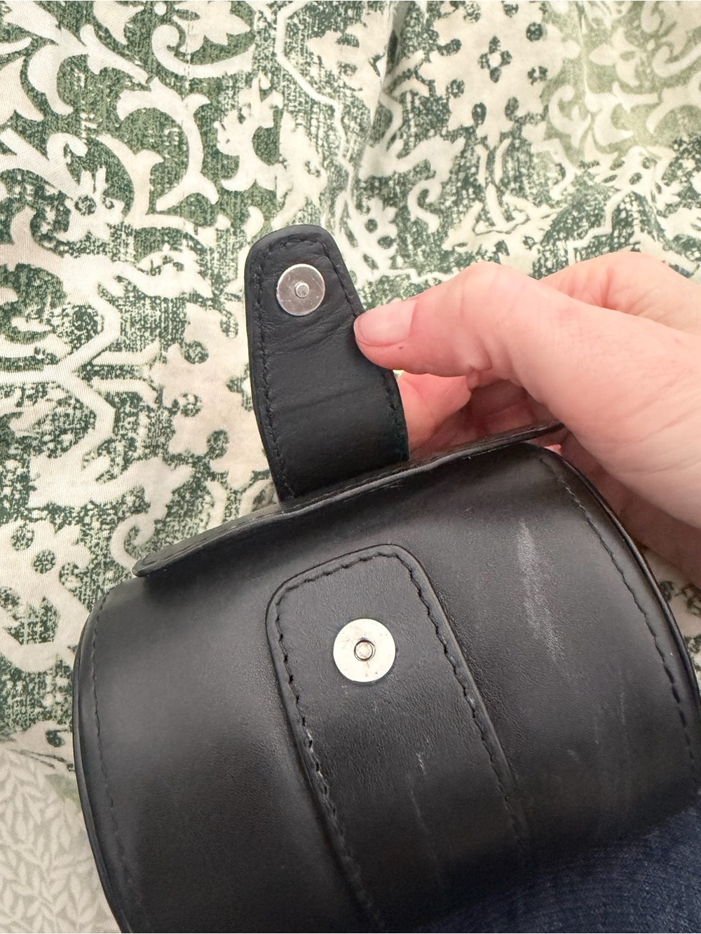 ROYCE New York Black Leather Travel Watch Roll - Picture 5 of 14